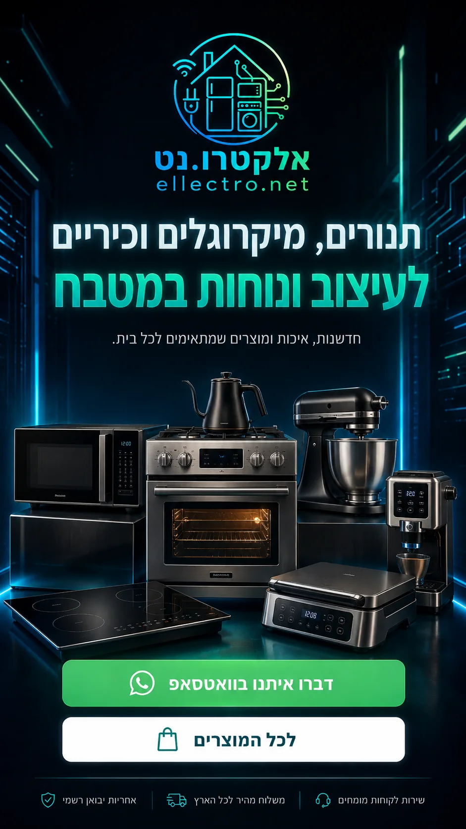 תנורים, מיקרוגלים וכיריים לעיצוב ונוחות במטבח