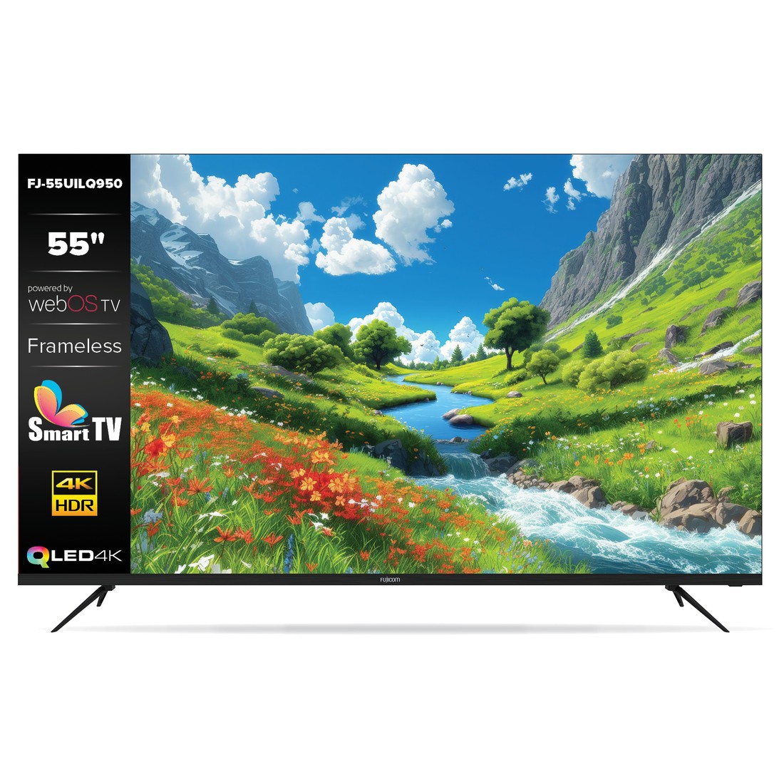 מסך 55" QLED סמארט 4K - מערכת הפעלה Webos כולל שלט מגיק — דגם FJ-55UILQ950