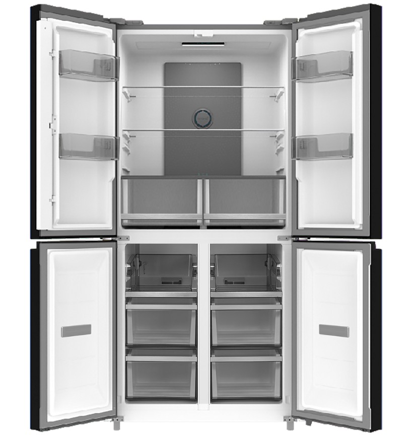 מקרר 4 דלתות 475 ליטר - דלתות שחורות תמונה 2